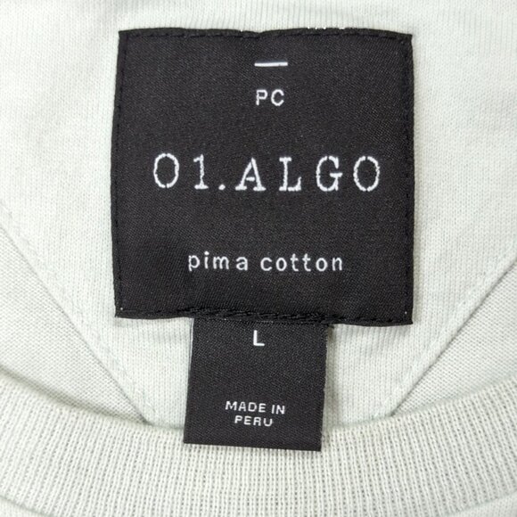 01.ALGO Color Block Pima Cotton T-shirt, Men's Large - Picture 8 of 9